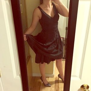 Beautiful Brocade Fit and Flare WHBM Formal Dress